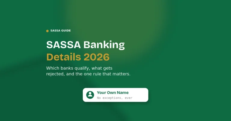 Sassa banking details