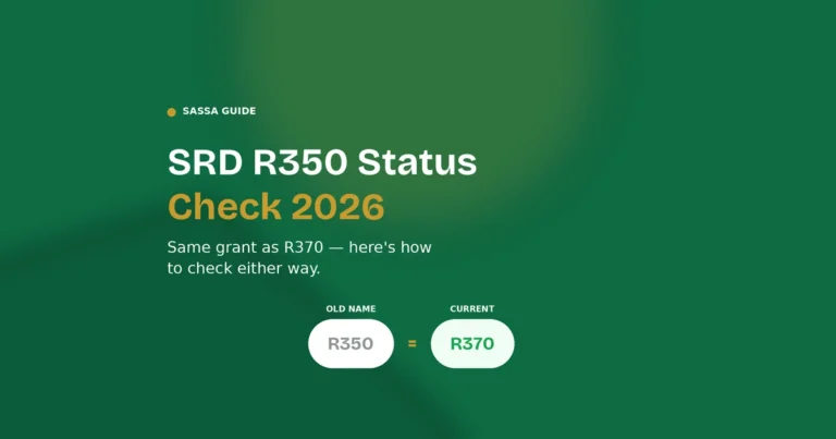 Sassa SRD R350 status check